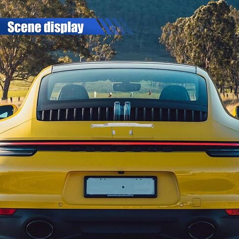 3pcs Car Mini Spoiler Wing ، 6.7 بوصة من الألياف الكربونية الملمس الأليفة ذيل الخلفية بدون ثقب ، وملحقات الديكور الخارجي للسيارة الباردة للرجال (أسود) in Saudi Arabia