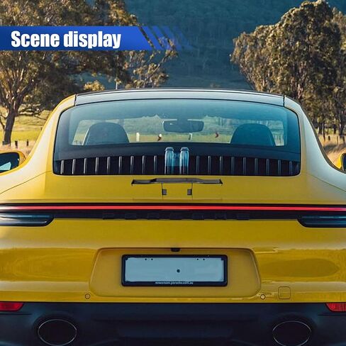 3PCS Car Mini Spoiler Wing, 6.7 Inch Carbon Fiber Texture Auto Rear Tail Wing Without Perforation, Universal Cool Car Exterior Decoration Accessories for Men Women (Black) in Saudi Arabia