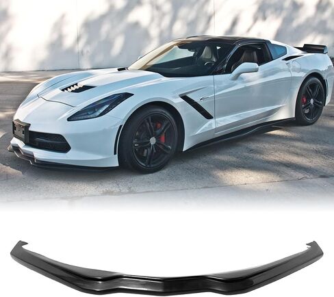 مفسد ذقن الشفاه الأمامي المصد الأمامي ، متوافق مع 2014-2019 شيفروليه كورفيت C7 Stingray/Z51/Z06/Grand Sport (لا يناسب ZR1) ، STATGE 2 PU الأمامي السفلي. in Kuwait
