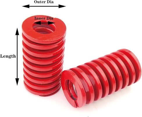 Mdingbao-Extension Springs Red Heated Bed Springs Outer Diameter 10mm, Inner Diameter 5mm, Length 20-100mm Compression Spring, 4PCS, Good Stretching Ability(65mm) in Saudi Arabia