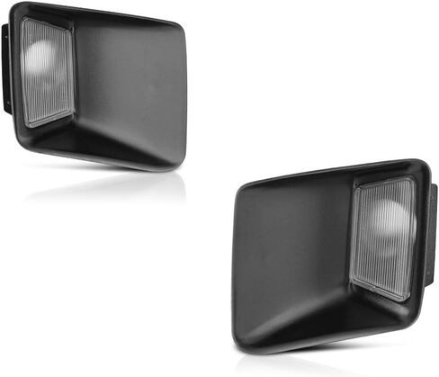 VIPMOTOZ Black Pozel لوحة ترخيص Light Leat Pumper Tag Lamp Assembly بديل لعام 2004-2012 تشيفي كولورادو GMC Canyon Pickup ، مجموعة من قطعتين in Saudi Arabia