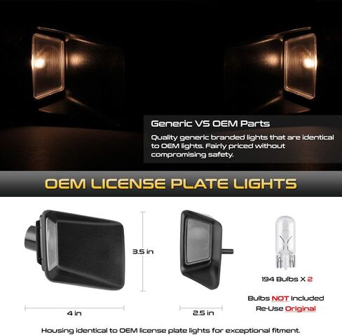 VIPMOTOZ Black Pozel لوحة ترخيص Light Leat Pumper Tag Lamp Assembly بديل لعام 2004-2012 تشيفي كولورادو GMC Canyon Pickup ، مجموعة من قطعتين in Saudi Arabia
