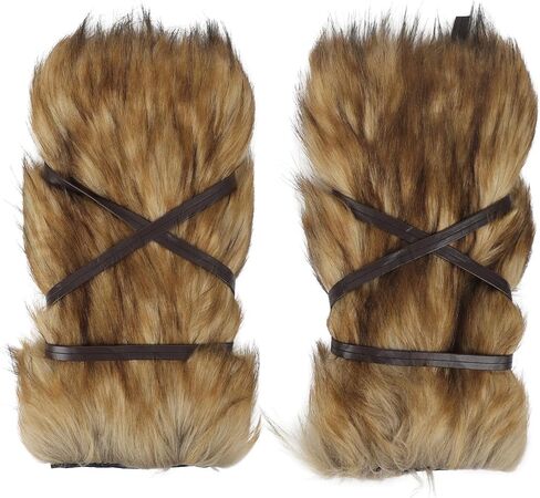 Women’s Faux Fur Arm Leg Warmers Furry Shoe Boot Covers for Halloween Costume Rave Cosplay Fancy Party Accessories in Kuwait