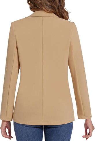MINTLIMIT WOMENS غير الرسمي الطويل الأكمام الزواج الزر الأمامي من الدرجة الأولى لاستمرار العمل في مكتب العمل السترات التجارية مع جيوب in Saudi Arabia