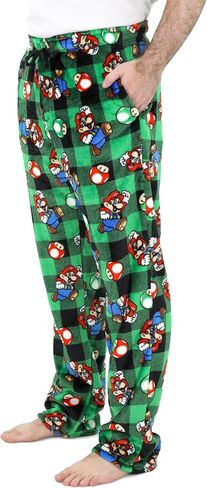 Nintendo Mens Mario Pajamas ، لعبة فيديو Pajama Pants ، Mario Kart Pajamas للبالغين ، سروال ماريو بروس بيجاما ، S-XL in Saudi Arabia