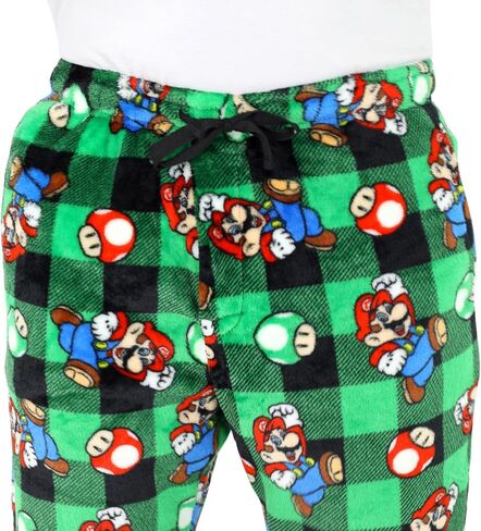 Nintendo Mens Mario Pajamas ، لعبة فيديو Pajama Pants ، Mario Kart Pajamas للبالغين ، سروال ماريو بروس بيجاما ، S-XL in Saudi Arabia