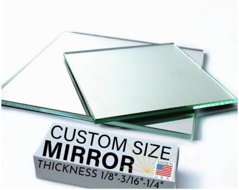 Custom Mirror Cut to Size - 1/4", 3/16", 1/8" Thickness -Smooth Edge or Seamed, Gym Mirrors, Vanity Mirror, Clear Reflective Surfaces - Custom Wall Mirrors in Saudi Arabia