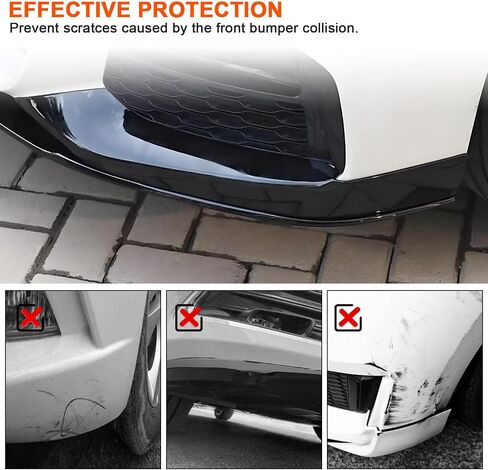 Car Front Splitter Lip Compatible with BMW 5 Series G30 M-Sport 2017-2020,530i 540i 550i Front Bumper Lip Air Chin Body Kit,Glossy Black in Kuwait