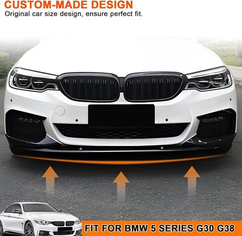 Car Front Splitter Lip Compatible with BMW 5 Series G30 M-Sport 2017-2020,530i 540i 550i Front Bumper Lip Air Chin Body Kit,Glossy Black in Kuwait