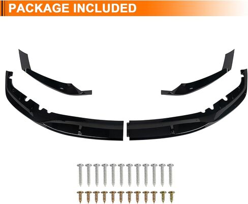 Car Front Splitter Lip Compatible with BMW 5 Series G30 M-Sport 2017-2020,530i 540i 550i Front Bumper Lip Air Chin Body Kit,Glossy Black in Kuwait