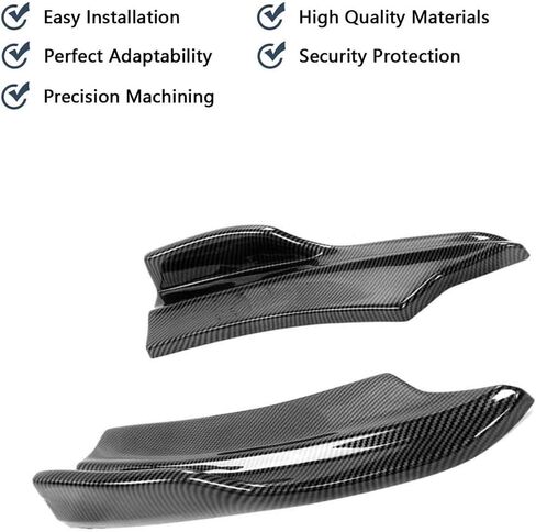 Rear Bumper Lip Side Apron Spat Valance Compatible with Dodge Charger 2015-2021 SRT Not Widebody V2 Style 1 Pair (Carbon Fiber Style) in Saudi Arabia