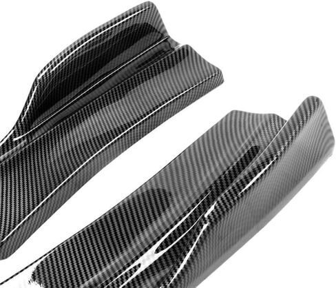 Rear Bumper Lip Side Apron Spat Valance Compatible with Dodge Charger 2015-2021 SRT Not Widebody V2 Style 1 Pair (Carbon Fiber Style) in Saudi Arabia