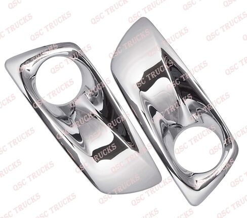 QSC Truck Parts Bumper Auxiliary Light Chrome Bezel Pair Lefft & Right for Kenworth T660 in Saudi Arabia