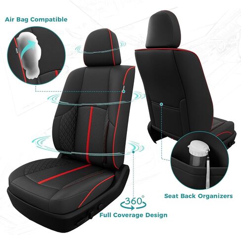 لأغطية مقاعد Toyota 4Runner 2011 2012 2013 2014 2015 2017 2017 2018 2019 2020 2021 2022 2023 2024 ، أغطية مقعد السيارة المخصصة للمجموعة الكاملة ، جلود فو ، من أجل طراز 5 مقاعد - أسود - أسود - أسود. in Saudi Arabia