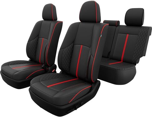 لأغطية مقاعد Toyota 4Runner 2011 2012 2013 2014 2015 2017 2017 2018 2019 2020 2021 2022 2023 2024 ، أغطية مقعد السيارة المخصصة للمجموعة الكاملة ، جلود فو ، من أجل طراز 5 مقاعد - أسود - أسود - أسود. in Saudi Arabia