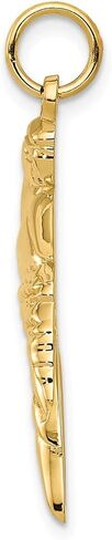 Solid 14K Yellow Gold Parrot Charm (0.67 x 1.14 Inches) in Saudi Arabia