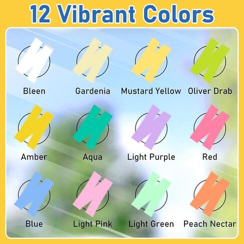 GOTIDEAL Window Markers, Jumbo Chalk Markers for Blackboard, Washable Car Markers for Chalkboard Glass Mirrow,10mm Thick Tip12 Colors With Metallic Colors in Saudi Arabia