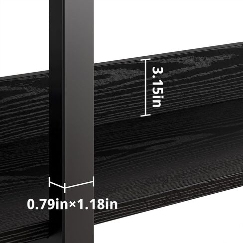 IRONCK Bookcase and Bookshelves Triple Wide 6 Tiers Large Open Shelves, Etagere Bookcases with Back Fence for Home Office Decor, Easy Assembly, Vintage Brown in Kuwait