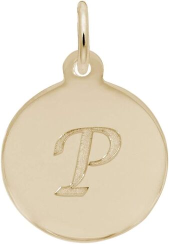 Rembrandt Script Initial Disc Charm - Letter P in Saudi Arabia