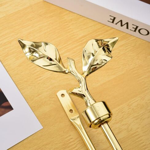 SUQ I OME 1 Pair of Leaf Shaped Curtain Holdbacks Metal Curtain Side Holders for Wall, Antique Brass Curtain Tieback Hook Pull Backs for Drapes Window Home Decoration,Bronze in Saudi Arabia