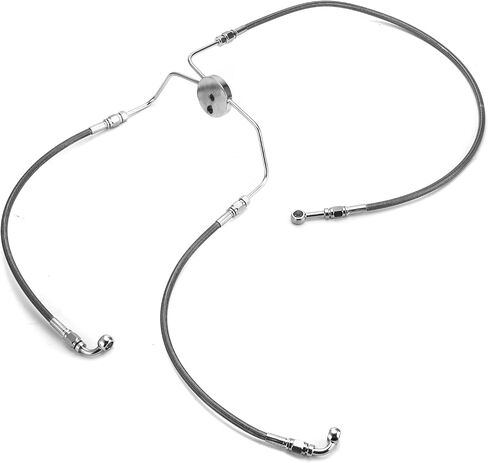 Mofun 44" Upper and Lower Hydraulic Front Brake Line Compatible with Harley Touring Street Electra Glide without/Non-ABS 1996-2007, Fit Road Glide Road King, Fit 8" Handlebar Chrome in Saudi Arabia