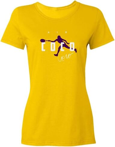 USA Star Tennis Player Tribute - Air Coco Ladies' Crewneck T-Shirt in Saudi Arabia
