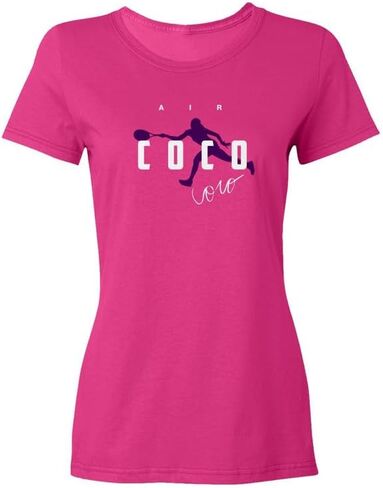 USA Star Tennis Player Tribute - Air Coco Ladies' Crewneck T-Shirt in Saudi Arabia