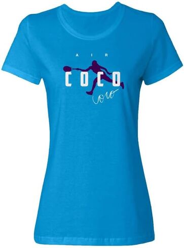 USA Star Tennis Player Tribute - Air Coco Ladies' Crewneck T-Shirt in Saudi Arabia