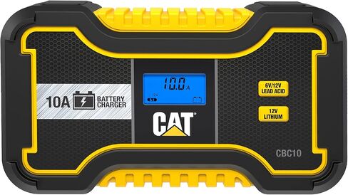 Caterpillar CBC10 Professional 10 Amp Battery Charger/Battery Maintainer for 6V/12V Lead Acid Batteries and 12V Lithium Batteries in Saudi Arabia