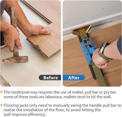 Flooring Jack Board Installation Tools - Professional Hardwood Power Flooring Jack Positioning Hand Tool for Installing in Saudi Arabia