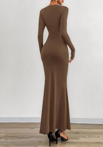 BTFBM Women Bodycon Maxi Dress Fall 2025 Long Sleeve Ruched Elegant Party Cocktail Formal Wedding Guest Dresses in Saudi Arabia