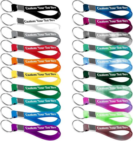 Desent Custom Keychains Bulk Personalized Silicone Keychains Customized Text Wristbands Key Ring for Events, Awareness in Saudi Arabia