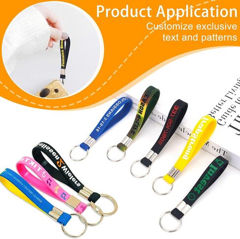Desent Custom Keychains Bulk Personalized Silicone Keychains Customized Text Wristbands Key Ring for Events, Awareness in Saudi Arabia