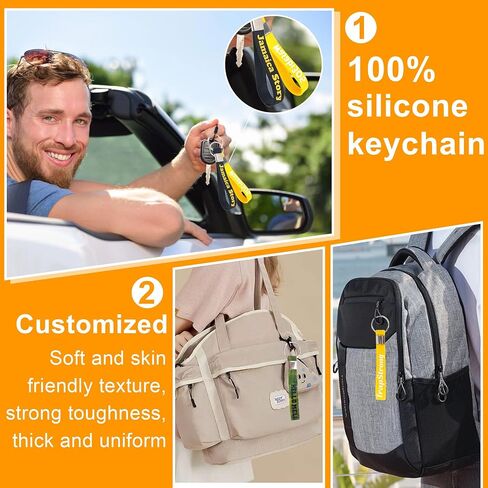 Desent Custom Keychains Bulk Personalized Silicone Keychains Customized Text Wristbands Key Ring for Events, Awareness in Saudi Arabia