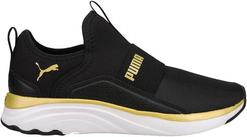 حذاء رياضي نسائي من PUMA Softride Sophia سهل الارتداء Blk/Gld 8 متوسط ​​أمريكي in Kuwait