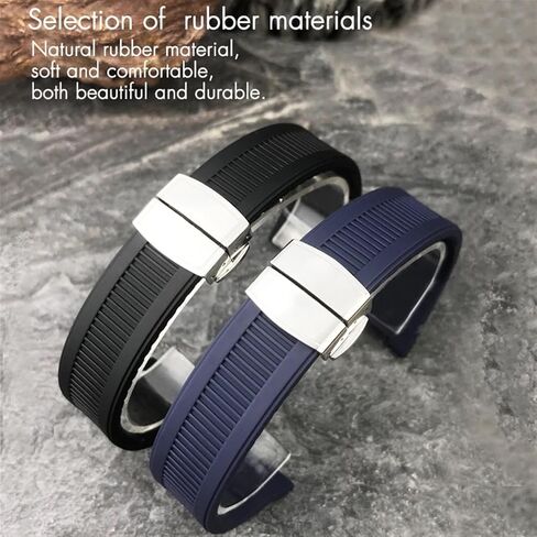 Rubber Silicone Watch Band for Patek Philippe PP 5711 5712G Nautilus Wristband 25mm Black Blue Brown Watchband Sports Strap Men in Saudi Arabia