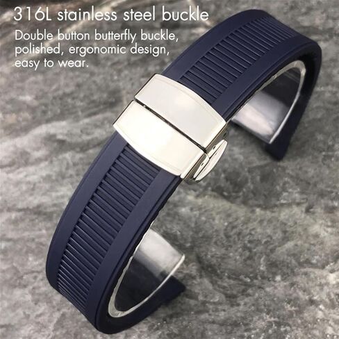 Rubber Silicone Watch Band for Patek Philippe PP 5711 5712G Nautilus Wristband 25mm Black Blue Brown Watchband Sports Strap Men in Saudi Arabia