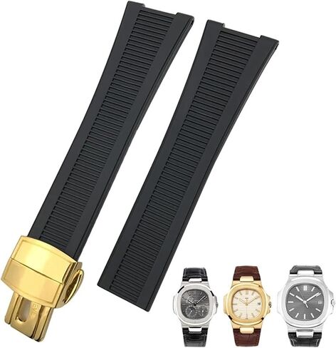 Rubber Silicone Watch Band for Patek Philippe PP 5711 5712G Nautilus Wristband 25mm Black Blue Brown Watchband Sports Strap Men in Saudi Arabia