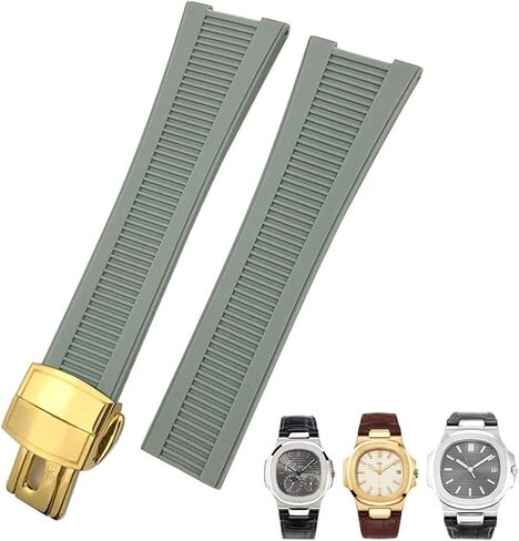 Rubber Silicone Watch Band for Patek Philippe PP 5711 5712G Nautilus Wristband 25mm Black Blue Brown Watchband Sports Strap Men in Saudi Arabia
