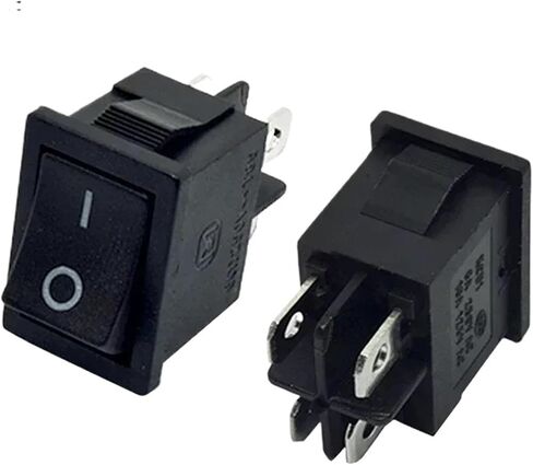 5pcs/lot KCD1-104 البلاستيك LED Rocker Switch 6A 250VAC 4 PIN على OFF 12V 220V LAMP RED RED SWITCH BLACK WATCHING SWITCH (5PCS RED LAMP ، ON-OFF_220V) in Saudi Arabia