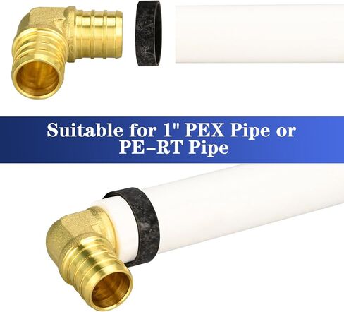 25/50/100 Pack Copper Crimp Rings, 1/2" PEX Copper Crimp Rings, for Pex Pipe Connection (1/2", 25 Pack) in Kuwait