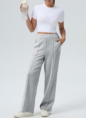 Aleumdr Women's Wide Leg Pants High Waist Casual Pants Fall 2025 Sweatpants Lounge Work Pants Slack with Pockets in Saudi Arabia