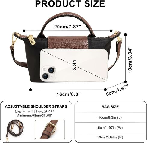 Long Keeper Mini Crossbody Bag for Women Small Nylon Tote Bag Colorblock Shoulder Handbag Top Handle Purse Phone Clutch Bag in Kuwait