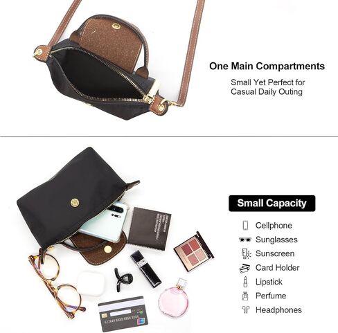 Long Keeper Mini Crossbody Bag for Women Small Nylon Tote Bag Colorblock Shoulder Handbag Top Handle Purse Phone Clutch Bag in Kuwait