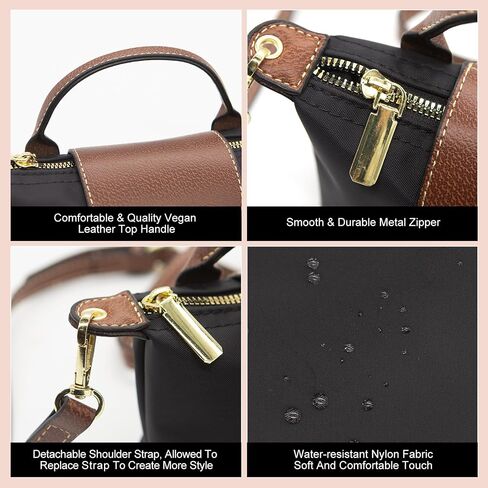 Long Keeper Mini Crossbody Bag for Women Small Nylon Tote Bag Colorblock Shoulder Handbag Top Handle Purse Phone Clutch Bag in Kuwait