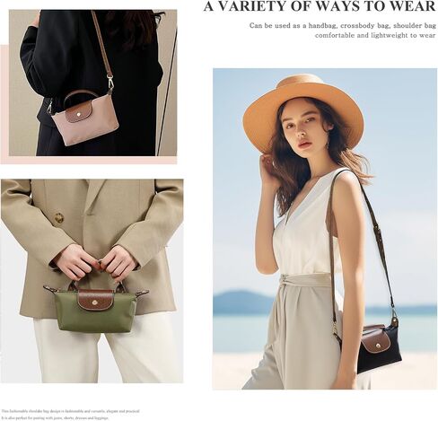 Long Keeper Mini Crossbody Bag for Women Small Nylon Tote Bag Colorblock Shoulder Handbag Top Handle Purse Phone Clutch Bag in Kuwait