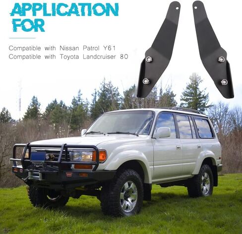 52 Inch Curved LED Light Bar Mount Brackets Upper Windshield Mounting Brackets Roof Mount Brackets Compatible with Nissan Patrol Y61 Toyota Landcruiser 80 in Saudi Arabia