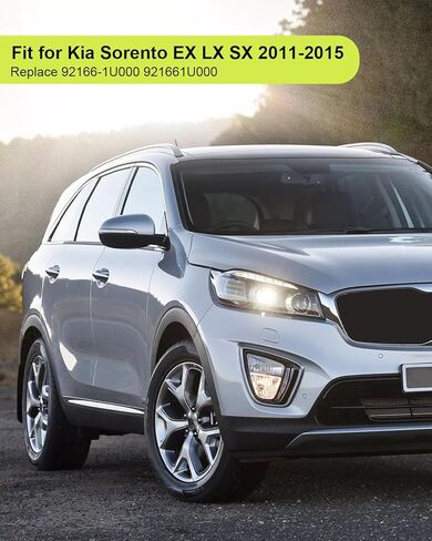 مقبس مصابيح الأمامية الأمامية ملائمة لـ Kia Sorento ex LX SX 2011-2015 ، مقبس الإشارة بدوره استبدل 92166-1U000 921661U000 2pcs in Kuwait