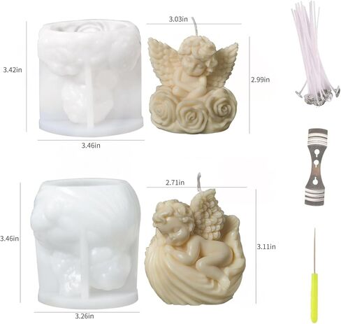 2Pack Loving Portrait Silicone Candle Molds,Embracing Couple Portrait Mold for Candle Craft Making Gift Decoration,Epoxy Resin Wax Mold Silicone Candle Mold in Kuwait