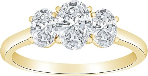 0.5 to 3 Carat Three Stone GIA Certified Round Natural Diamond Engagement Ring 14K Yellow Gold (D-E Color VS1-VS2 Luxury Collection) in Saudi Arabia